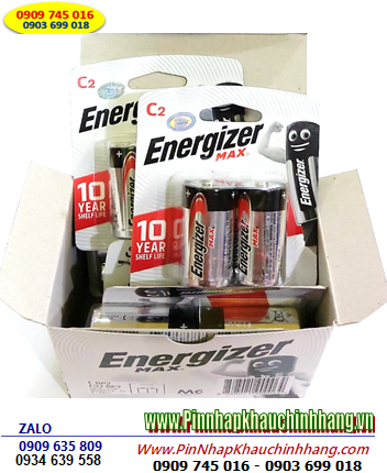 COMBO 1 HỘP 6vỉ (=12viên) Pin trung C 1.5v Alkaline Energizer E93-BP2 chính hãng _Giá chỉ 389.000đ/HỘP